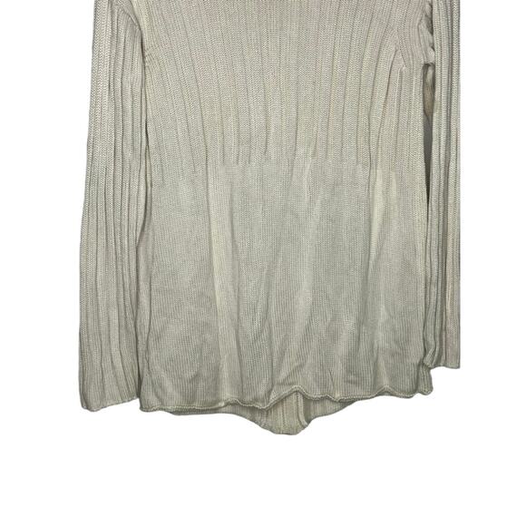 Iceberg Ivory Long Sleeve Zipper Up Silk Blend Sweater Top Made In Italy Size XS - Picture 8 of 11
